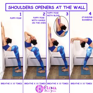 SHOULDERS OPENERS AT THE WALL – Elena Miss Yoga