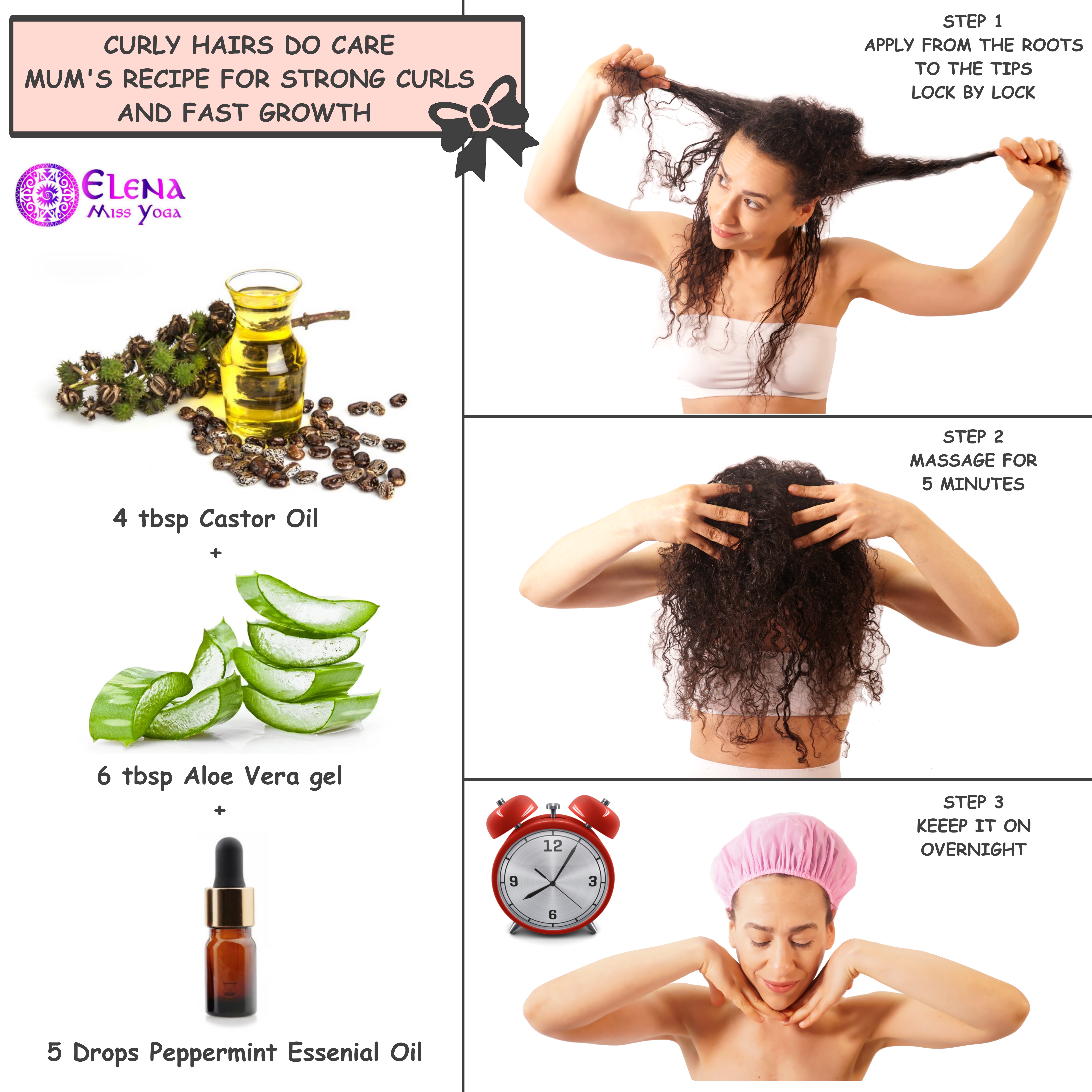 CASTOR OIL HAIR MASK - MUM'S RECIPE FOR STRONG CURLS AND FAST GROWTH
