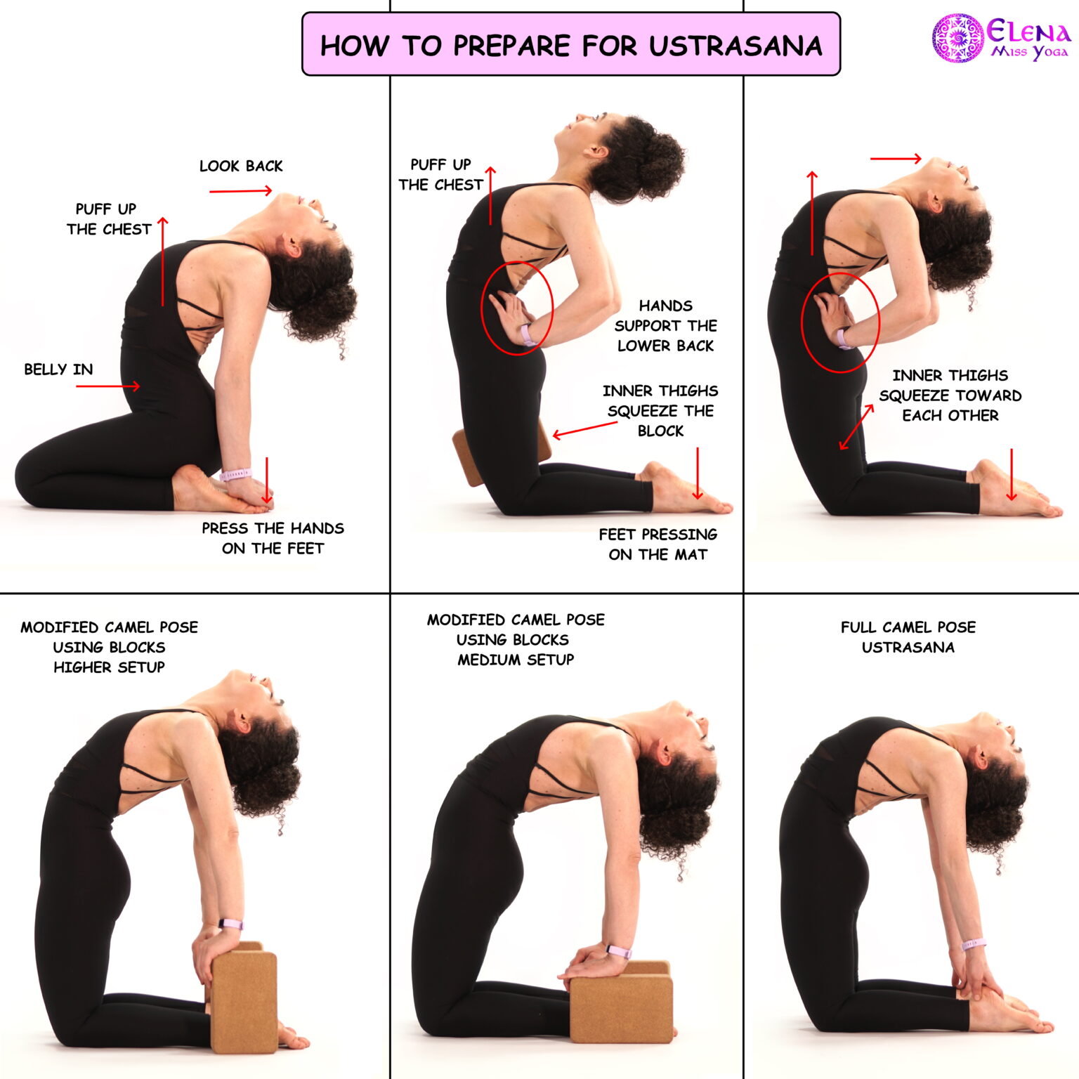 HOW TO PREPARE FOR USTRASANA – CAMEL POSE – Elena Miss Yoga